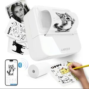 LABEER White Bluetooth Thermal Printer